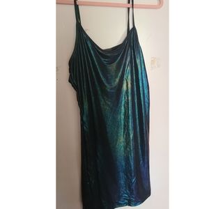 Oil slick mini dress